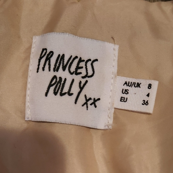 Princess Polly Beige Corduroy Puffer Jacket - Picture 2 of 4